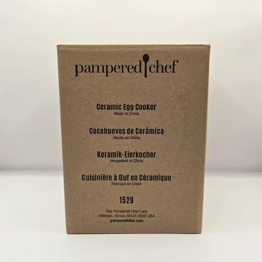 Pampered Chef Ceramic Egg Cooker #1529 – In the‎ Box - Microwave Cake/Muffins